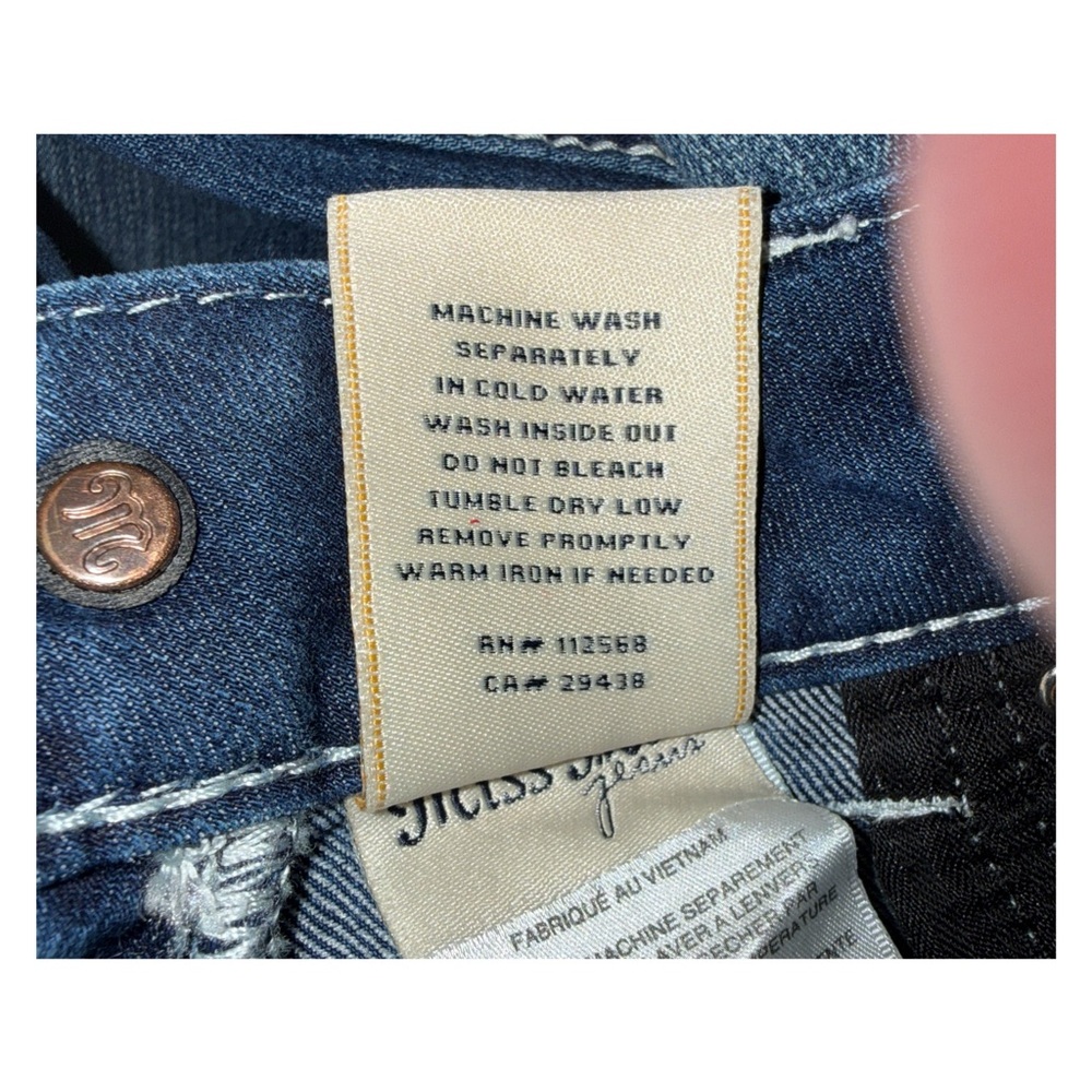 Miss Me - JD1102S Skinny Jeans - Dark Wash Contrast Stitch Denim - Size 25 - Picture 8 of 9
